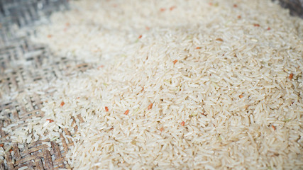 Brown Rice on Bamboo weave