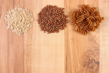 Natural ingredients and products containing magnesium and dietary fiber, healthy nutrition, copy...
