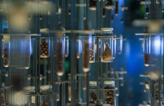 Scientific samples in storage containers
