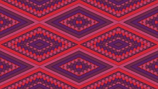 Kaleidoscopic Shapes Stripes and Rhombus Colorful Seamless Looping Background