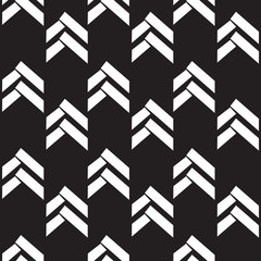 Seamless native arrow pattern black and white background