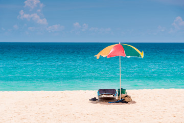 Umbrella on the beach.