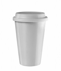Gray Coffee Cup Isolated