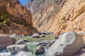 River in Colca canyon, Peru