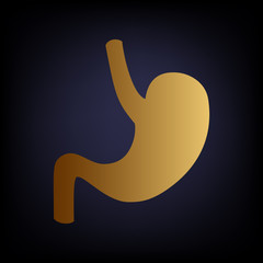 Obraz premium Human anatomy. Golden style icon