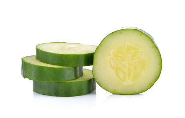 Sliced Cucumber isolated on white