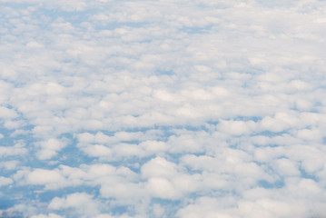 Aerial view of clouds with blue sky nature