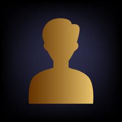 User avatar. Golden style icon