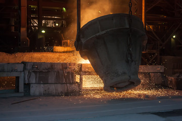 Smelting metal in a metallurgical plant