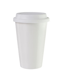 White Coffee Cup Isolated