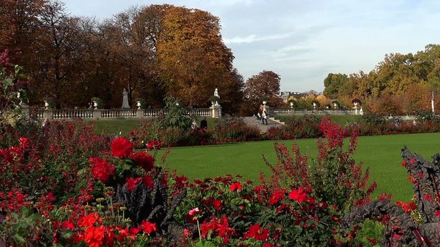 Luxembourg gardens in Paris. France. Jardin du Luxembourg. 