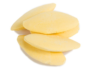 Thai snack, sweet candy on white background
