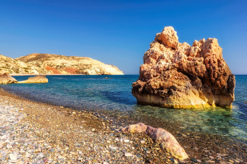 Aphrodite birthplace beach.Petra tou Romiou,  Paphos. Cyprus.