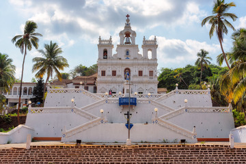 Our Lady of Immaculate Conception Church in Panjim - one of oldest churches in Goa. Panjim (Panaji) - obrazy, fototapety, plakaty