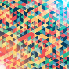 Colorful geometric background with triangles. Vector illustration