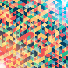 Colorful geometric background with triangles. Vector illustration