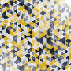 Golden and black geometric background with triangles