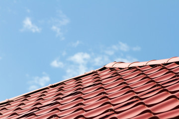 roof covered with metal tile