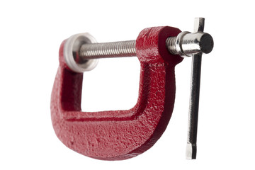 red clamp used by woodworkers