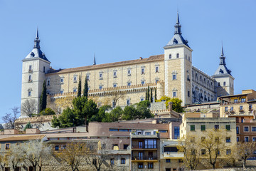 Fototapeta na wymiar Alcazar Fortress Medieval City Toledo Spain