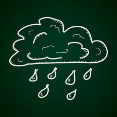 Simple doodle of a rain cloud