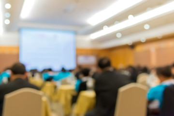 Blur of business Conference and Presentation in the conference h