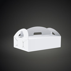 blank package box with handle