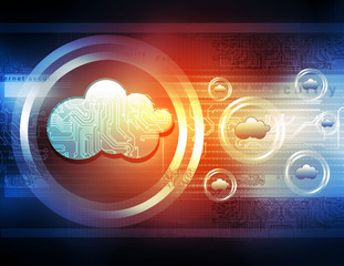 Cloud computing network , abstract background.