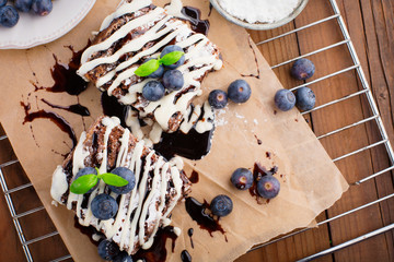 Homemade chocolate brownies