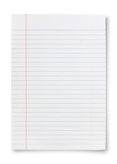 detailed lined paper texture, isolated