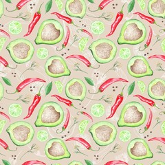 Vintage Kitchen Texture with Avocado