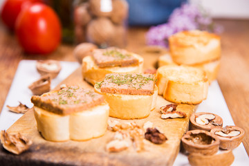 duck pate on bread