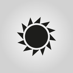 The sun icon. Sunrise and sunshine, weather symbol