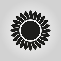 The sun icon. Sunrise and sunshine, weather symbol