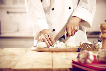 woman hands and knife 