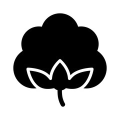 Cotton boll / flower flat icon for apps and websites