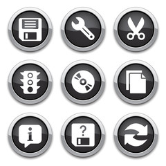 black basic application icons