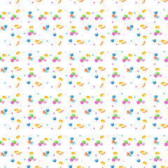 Handdraw sweet watercolor  buttons seamless pattern for paper and fabric design