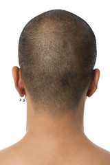 rare view of man head