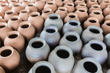 a lot of pottery