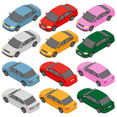 Fototapeta premium Isometric car, isometric auto. 