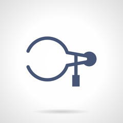 External caliper glyph style vector icon