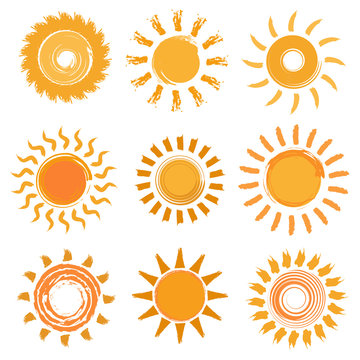 Sun icons collection. 