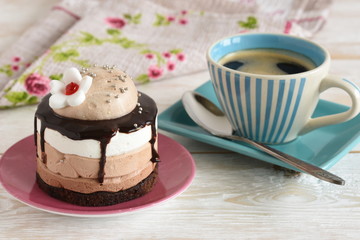 cup of coffee and cake