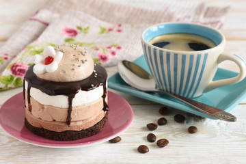 cup of coffee and cake