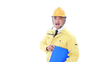 笑顔の労働者