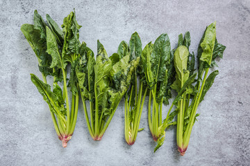 Fresh farm produce, wild spinach