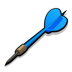 Blue dart for Darts. Icon on white background