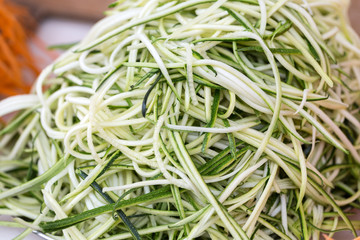 Fresh shredded  cucumbers