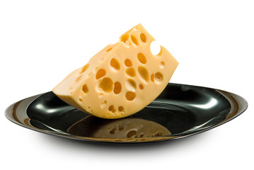 Isolated image of cheese closeup